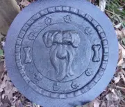Airedale Terrier dog plaque mold plaster concrete plastic mould 8" x 3/4"