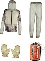 Baluue Clothing Beekeeping Wear Fishing Clothes -prevent Pants Fishing Suit Bee Protective Clothing Suit Accessories Camping Accessories Beekeeper Accessory Mesh Army Green