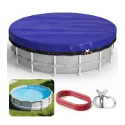 Round Pool Cover 48" Foldable Kiddie Solar Fit Dog Swimming Pets Kids Bath Tub