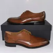 ALLEN EDMONDS Lucca Brogue Wingtip Leather Derby Mens Size 11.5 D Dress Shoes