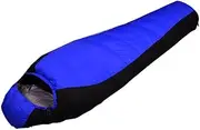 Mummy Sleeping Bag 1500g White Duck Down Waterproof Outdoor Hiking Camping -15℃ (Blue)