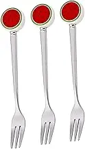 BEBEMOKO Piece Set of Lovely Dessert Forks Fruit Pattern Stainless Steel Porcelain for Cake