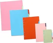FOYTOKI 5 Pack A5 B5 A4 Indexed Loose-leaf Paper Notebook Refill Sheets for Student Stationery