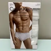 Calvin Klein 100% Cotton - Classic Fit Men’s Briefs -3pk White 4XL New In Box