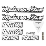Malvern Star - Maxi Gen 4 WHITE decal set - old school bmx