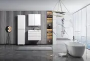 Vellena 750mm PVC Water Proof Matte White Wall Hung Bathroom Vanity Cabinet