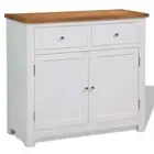 vidaXL Sideboard 90x33.5x83 cm Solid Oak Wood BMG