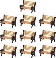 10pcs Park Benches Model Train 1:150 Bench 1.06cm or 0.42inch Chair Settee N Scale Railway Layout New