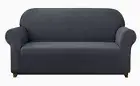 Subrtex Stretch Loveseat Sofa Cover Set 1 Piece Slipcover - Grey Checkers NEW