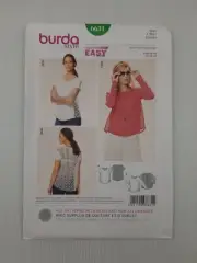 Burda Sewing Pattern 6631 Women's T-Shirt Pattern Size US 10-20 EUR 36-46 NEW