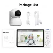 5" 720P HD IPS Screen Video Baby Monitor Pan Tilt 4X Zoom Camera Babysitter 2 Wa