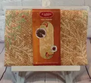 Table Runner Red & Natural Cardinal Braided Jute Christmas 13" x 36" Oval NEW