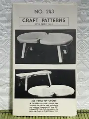 Vintage Woodworking Craft Pattern Fiddle Top Cricket Footstool Neely Hall #243