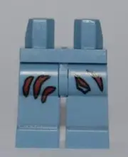LEGO - Minifig, Hips and Legs with Torn Pattern - Sand Blue (Werewolf)