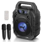 Karaoke Machine with 2 Wireless Microphones/Portable Bluetooth Speaker Karaok...