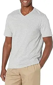 [Amazon Essentials] Men's Regular-Fit Short-Sleeve V-Neck T-Shirt (Available in Big & Tall), Pack of 2
