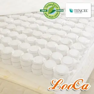 【LooCa】防蹣防蚊天絲12cm獨立筒床墊-輕量型(加大6尺-送保潔墊)