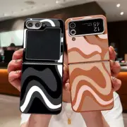 Case For Samsung Galaxy Z Flip6 Flip5 4 3 Pattern Silicone Soft Folding Cover