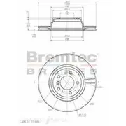 Bremtec Euro-Line GeoZinc Coated Brake Rotor - BDR17320EL