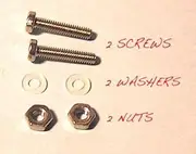 TURNTABLE CARTRIDGE S.S. MOUNTING SCREWS SET NUTS BOLTS WASHERS 7/16 12MM