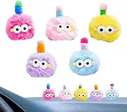 Car Ornaments for Dashboard - Cute Coal Ball Center Console Ornament - Automotive Interior Accessories Plush Dashboard Decoration for Women Trip Driving Trucks Travel Center Console Road