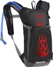 CamelBak Mini M.U.L.E. Kids Hydration Bag 50oz_Black/Flames