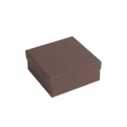 100 Matte Chocolate Jewelry Boxes - 3-1/2" x 3-1/2" x 1-1/2"