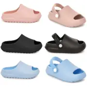 Kids Girls Boys Open Toe Summer Sports Pool Sliders Beach Sandals Flip Flops