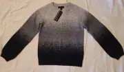 Banana Republic Women's Luxurious Black Gray Wool Blend Pullover Sweater XS NWT