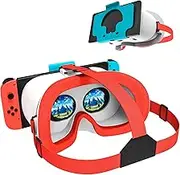VR Headset for Nintendo Switch & OLED Model Upgrade, 3D Googles for Nintendo Switch OLED VR Games, Virtual Reality Glasses with Adjustale HD Lenses and Comfortable Head Strap