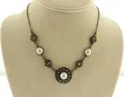 Avon Vintage Style Pearlesque Necklace Faux Pear and Rhinestone Jewelry