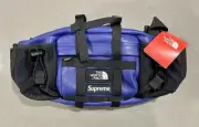 Supreme x The North Face Leather Mountain Waist Bag “Aztec Blue” - NEW