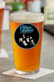 Allman Brothers Band (Rock and Roll) 16oz Pint Beer Glass Pub Barware Seltzer 25