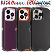 For iPhone 15 14 13 12 Plus 11 Pro Max Shockproof Heavy Duty Rugged Case