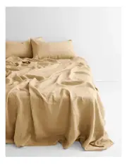 [Aura Home] Evie Organic Stonewash Sheet Set in Caramel