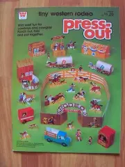 Rodeo Press Out Book Whitman Tiny Western NOS
