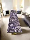 60"x30" Purple Amethyst Stone Countertop Dining Table Console Bar Desk Home Deco