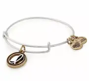 Alex and Ani Initial I Bangle Bracelet TWO-TONE New Tag with Card ~ Graduation