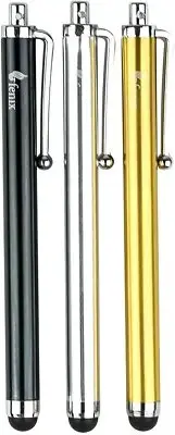 Bastex 3 Piece Universal Stylus Pack (Gold, Black, Silver) for Phone and Tablet