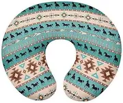 Tongluoye Aztec Boho Horse Nursing Pillow Cover for Baby Boys Breastfeeding Pillow Slipcover with Hidden Zipper Nursing Pillow Case for Newborn Girls Breast Feeding Pillowcases Green