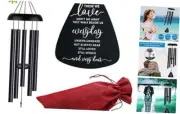 Sympathy Memorial Wind Chimes for Loss of 32 inch Love don't go away+1 Gift Bag