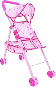 Dollhouse Stroller Boys and Girls Doll Pram Simulation Game for Baby Smooth Wheels Safe Handle