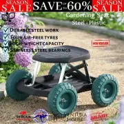 Gardeon Garden Cart Rolling Stool Gardening Helper Seat with Wheels Farm Yard