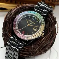 在飛比找O!MyGod購物商城優惠-星晴錶業 COACH蔻馳手錶編號:CH00165 黑色錶盤黑