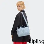 KIPLING 溫柔淡藍中型圓筒手提肩背兩用包-BINA M