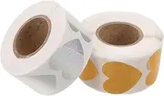HAPINARY 2 Rolls Self-Adhesive Heart Labels Sealing Sticker Jars Envelopes & Crafts Decorative Stickers for Wedding Birthday Valentine Party