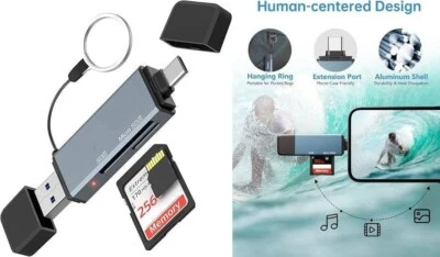Lector de tarjetas SD, adaptador de tarjeta Micro SD USB C/USB 3.0, lector.neuvo