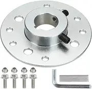 LUCKGRASP Heavy Duty Rear Steel Sprocket Drum Brake Hub 1" Bore, 1/4" Keyway with Hardware Kit Compatible with Predator 212cc 196cc 6.5HP Engines Dune Buggies Go Karts and Carts (Silver)