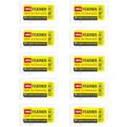 100 Feather Shaving Razor Blades Stainless Double Edge Original Japan Made