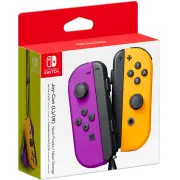 Nintendo Switch Joy Con Neon Purple and Neon Orange Pair
